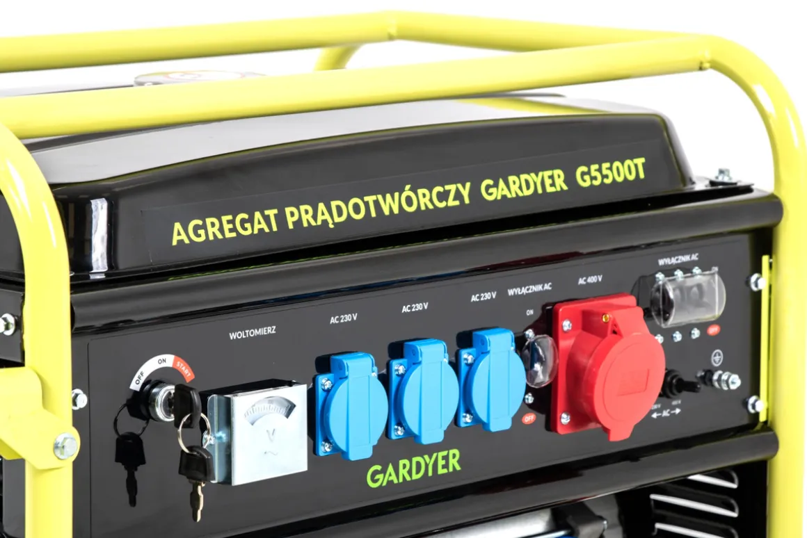 AGREGAT PRĄDOTWÓRCZY GENERATOR PRĄDU TRÓJFAZOWY GARDYER G5500T 5.5 KW ESTART - OFICJALNY DYSTRYBUTOR - AUTORYZOWANY DEALER GARDYER