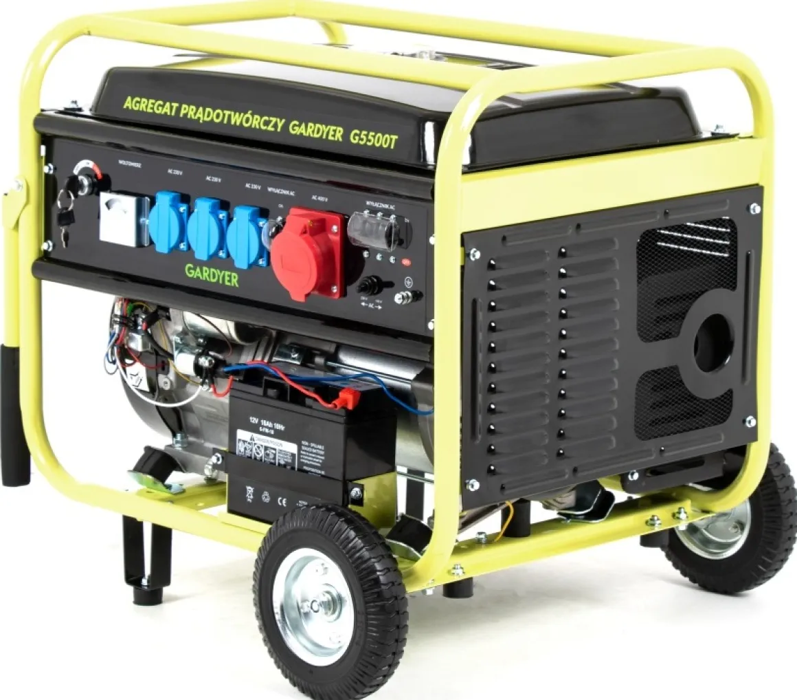 AGREGAT PRĄDOTWÓRCZY GENERATOR PRĄDU TRÓJFAZOWY GARDYER G5500T 5.5 KW ESTART - OFICJALNY DYSTRYBUTOR - AUTORYZOWANY DEALER GARDYER