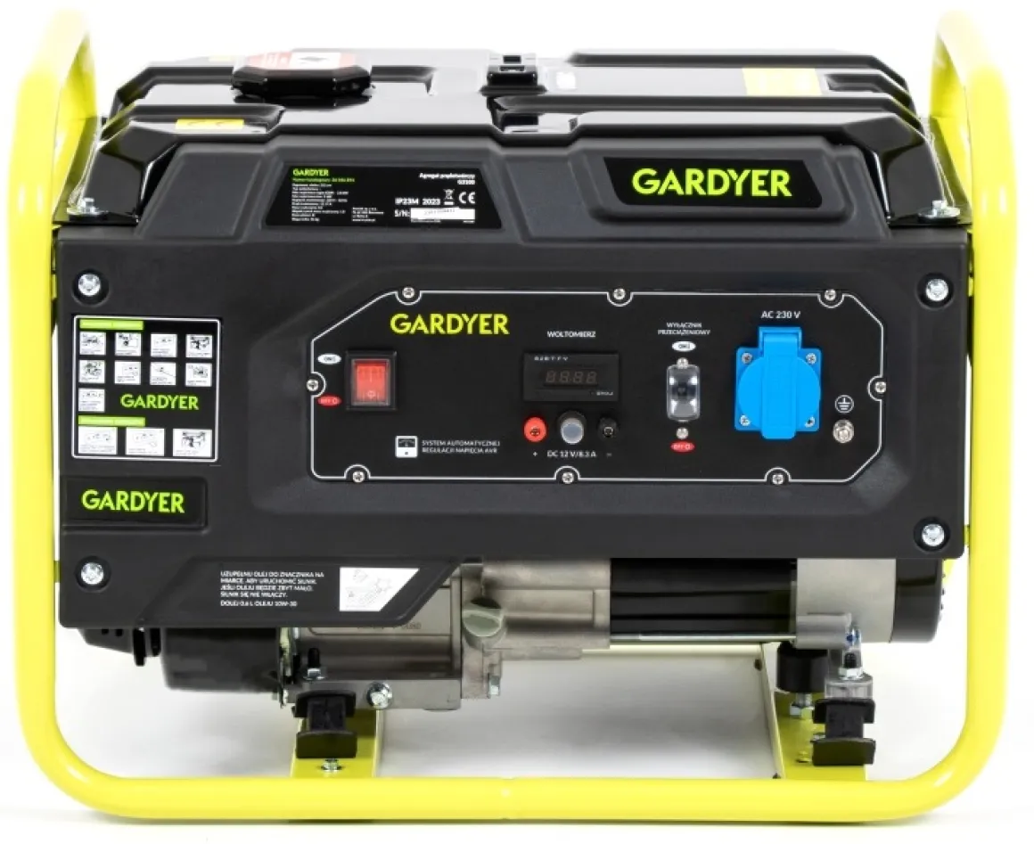 AGREGAT PRĄDOTWÓRCZY GENERATOR PRĄDU JEDNOFAZOWY GARDYER G3100 3kW - OFICJALNY DYSTRYBUTOR - AUTORYZOWANY DEALER GARDYER