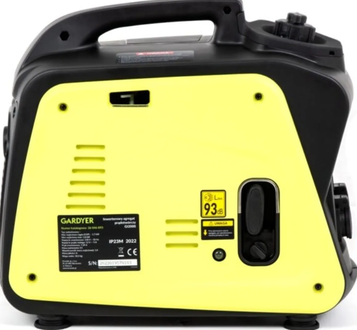 AGREGAT PRĄDOTWÓRCZY GENERATOR PRĄDU INWERTEROWY GARDYER GI2000 2kW - OFICJALNY DYSTRYBUTOR - AUTORYZOWANY DEALER GARDYER