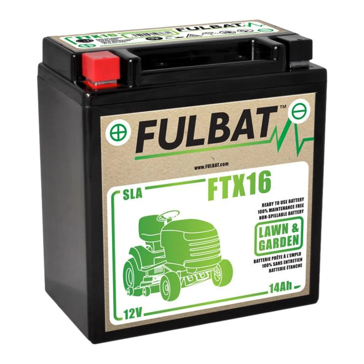 Akumulator 14Ah FULBAT FTX16 SLA /150x87x161/ +lewy bezobsługowy