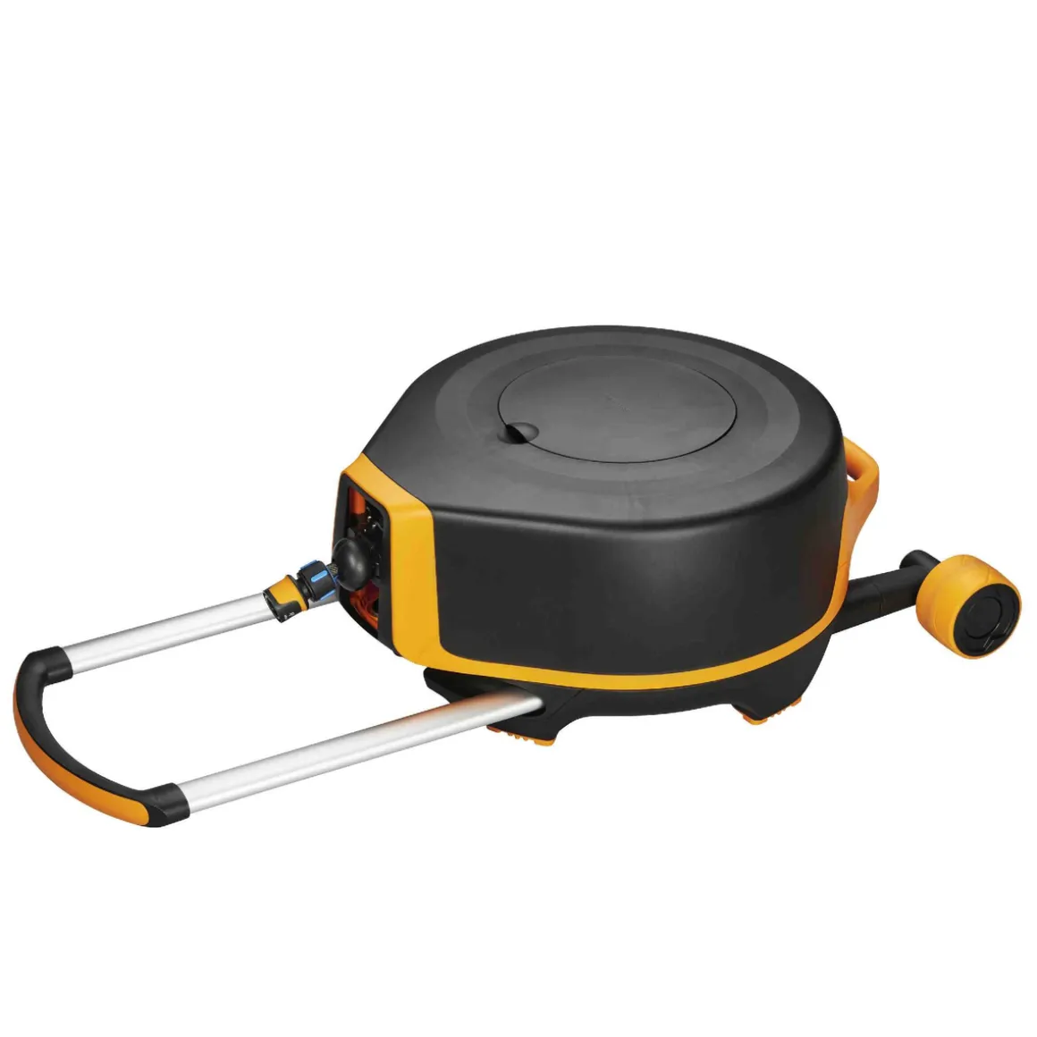 Automatyczny bęben z wężem ogrodowym XL na kółkach FISKARS 1025933 27m 360°