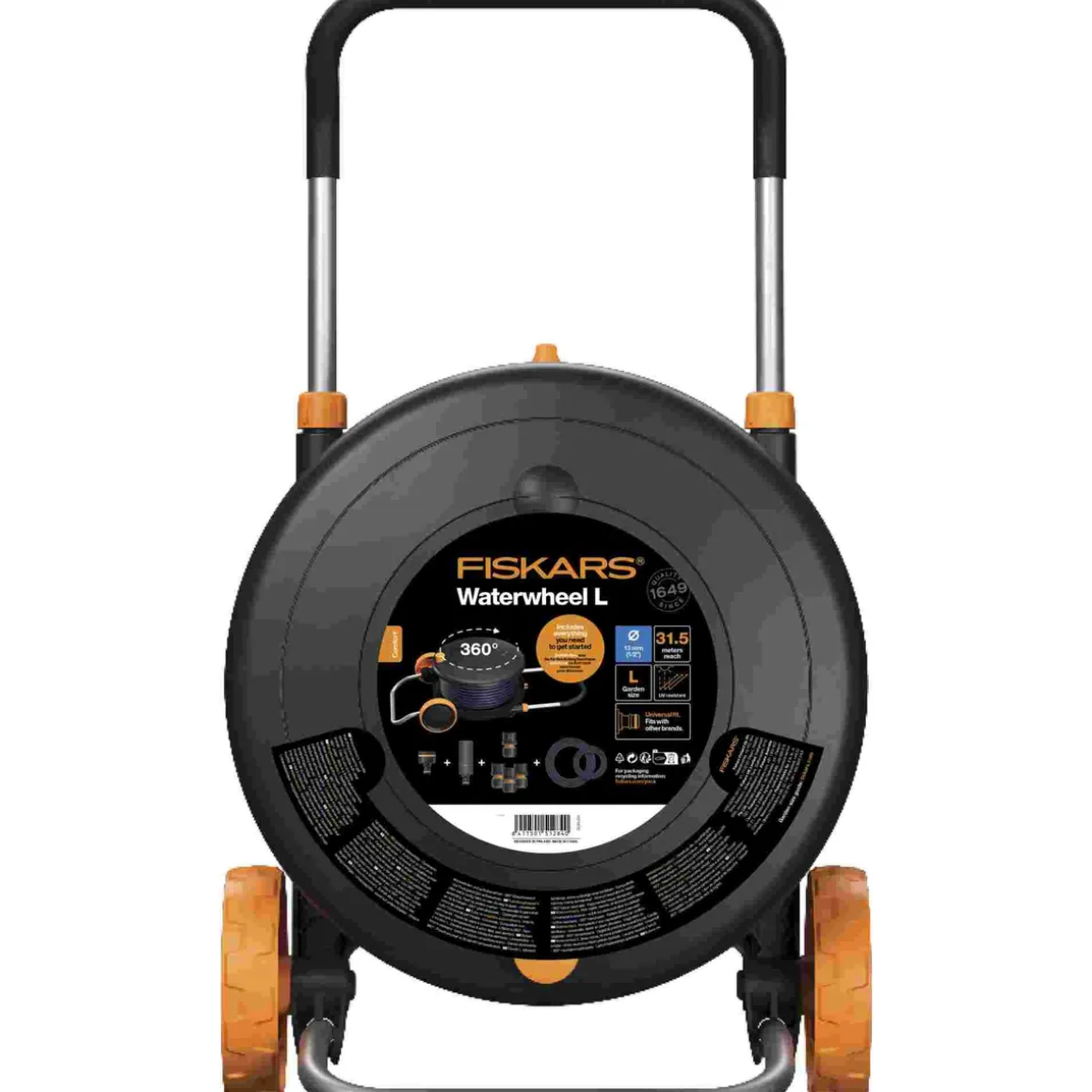 Bęben z wężem ogrodowym 30 m 1/2" FISKARS Comfort L 1071670, obrotowy