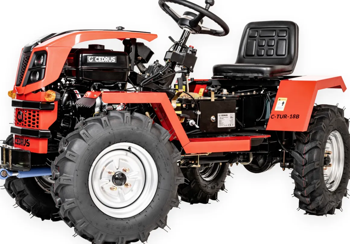 CEDRUS C-TUR 18B 4x4 TRAKTOR TRAKTOREK MINI ROLNICZY SPALINOWY WIELOFUNKCYJNY LONCIN LC192FD 18KM 4x4 - OFICJALNY DYSTRYBUTOR - AUTORYZOWANY DEALER CEDRUS
