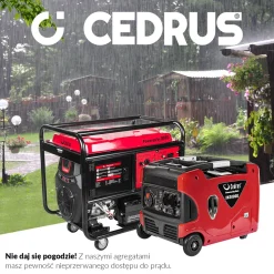 CEDRUS IN3000E AGREGAT GENERATOR INWERTOROWY PRĄDOTWÓRCZY INWERTEROWY WALIZKOWY 230V 3.3 KW ESTART - ROZRUSZNIK EWIMAX - OFICJALNY DYSTRYBUTOR - AUTORYZOWANY DEALER CEDRUS