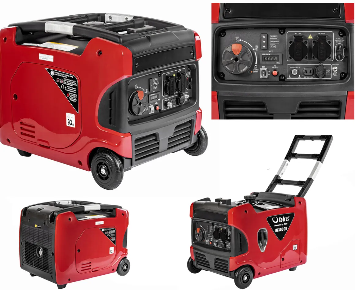 CEDRUS IN3000E AGREGAT GENERATOR INWERTOROWY PRĄDOTWÓRCZY INWERTEROWY WALIZKOWY 230V 3.3 KW ESTART - ROZRUSZNIK EWIMAX - OFICJALNY DYSTRYBUTOR - AUTORYZOWANY DEALER CEDRUS