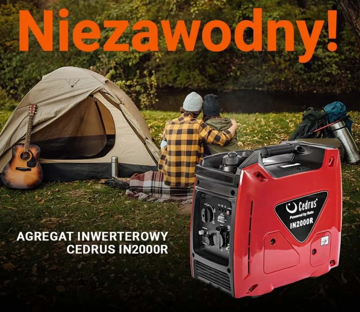 CEDRUS IN2000R AGREGAT GENERATOR INWERTOROWY PRĄDOTWÓRCZY INWERTEROWY WALIZKOWY 230V 1900W EWIMAX - OFICJALNY DYSTRYBUTOR - AUTORYZOWANY DEALER CEDRUS