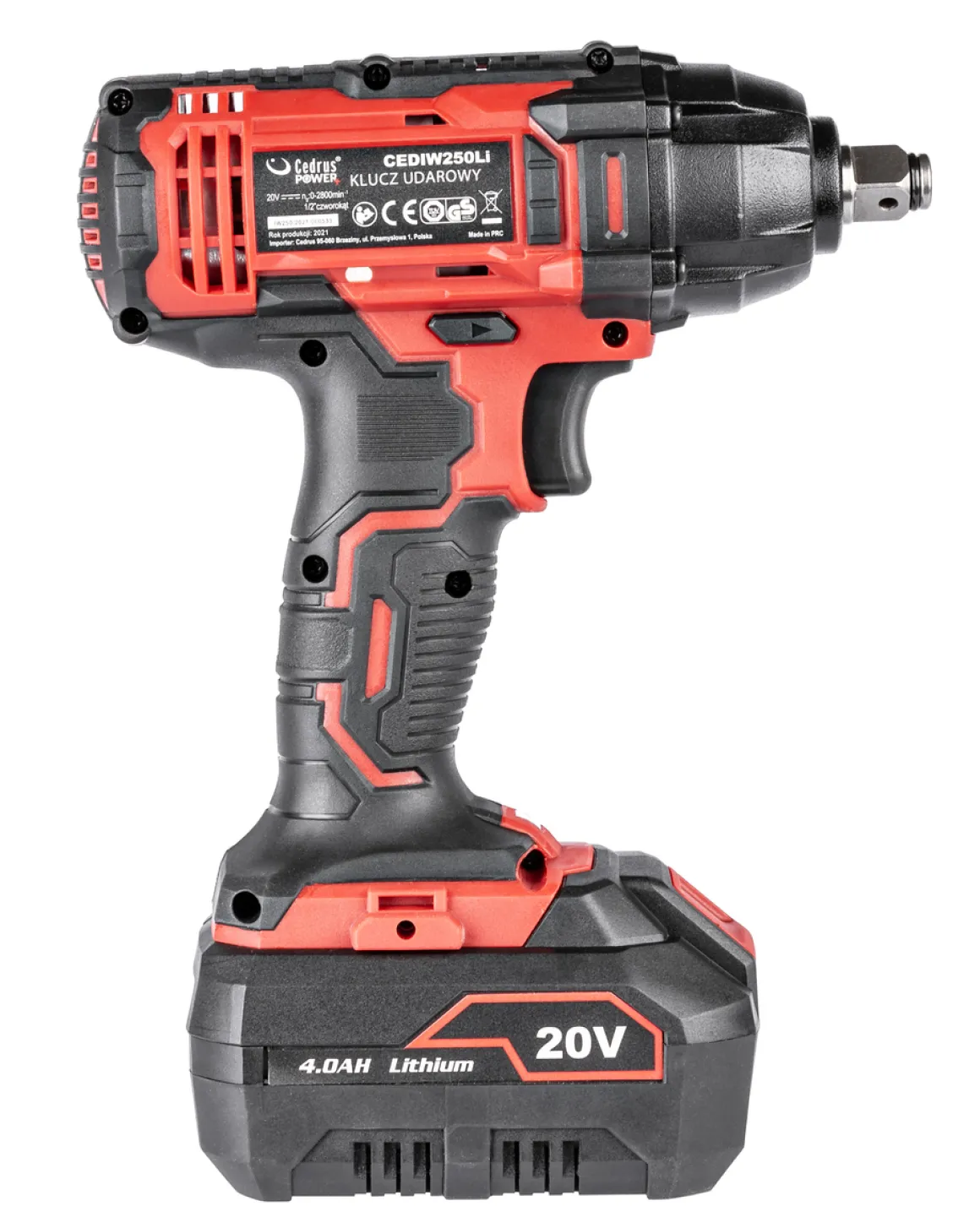 CEDRUS IW250Li KLUCZ UDAROWY AKUMULATOROWY 250Nm 20V POWER+ OFICJALNY DYSTRYBUTOR - AUTORYZOWANY DEALER CEDRUS