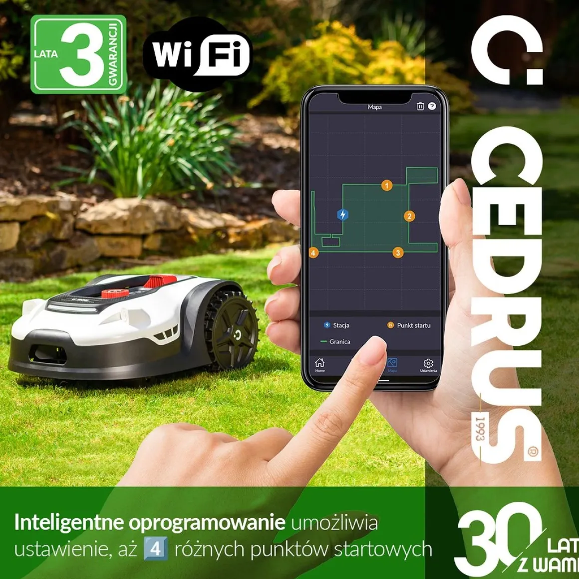 CEDRUS L20 ROBOT KOSZĄCY KOSIARKA AUTOMATYCZNA DO TRAWY 2000m2 C-MOW - OFICJALNY DYSTRYBUTOR - AUTORYZOWANY DEALER CEDRUS