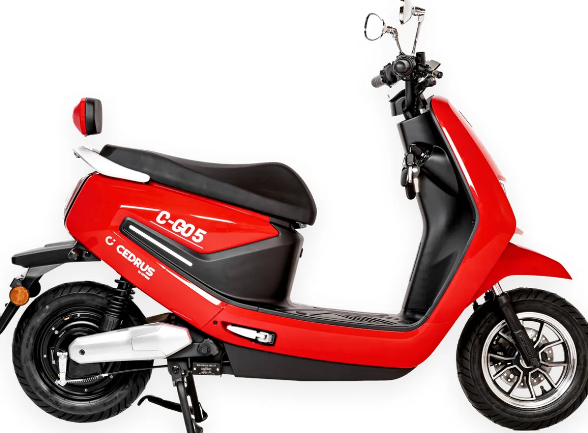 Cedrus Luyuan C-GO-5R-MB5 skuter elektryczny akumulatorowy motorower czerwony