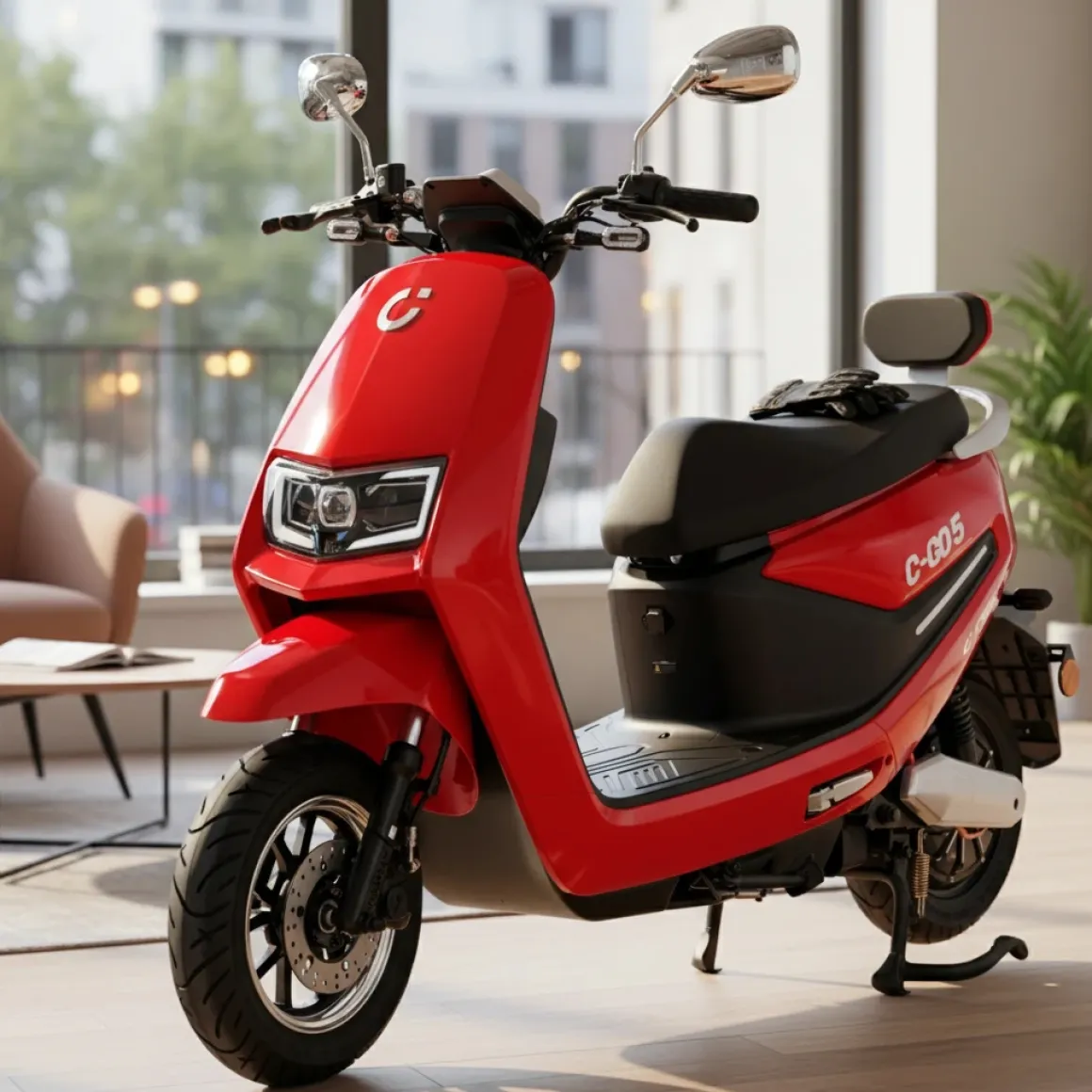 Cedrus Luyuan C-GO-5R-MB5 skuter elektryczny akumulatorowy motorower czerwony