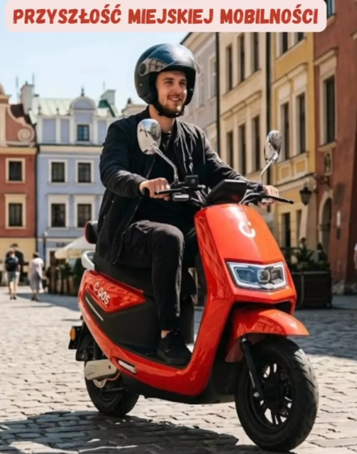 Cedrus Luyuan C-GO-5R-MB5 skuter elektryczny akumulatorowy motorower czerwony