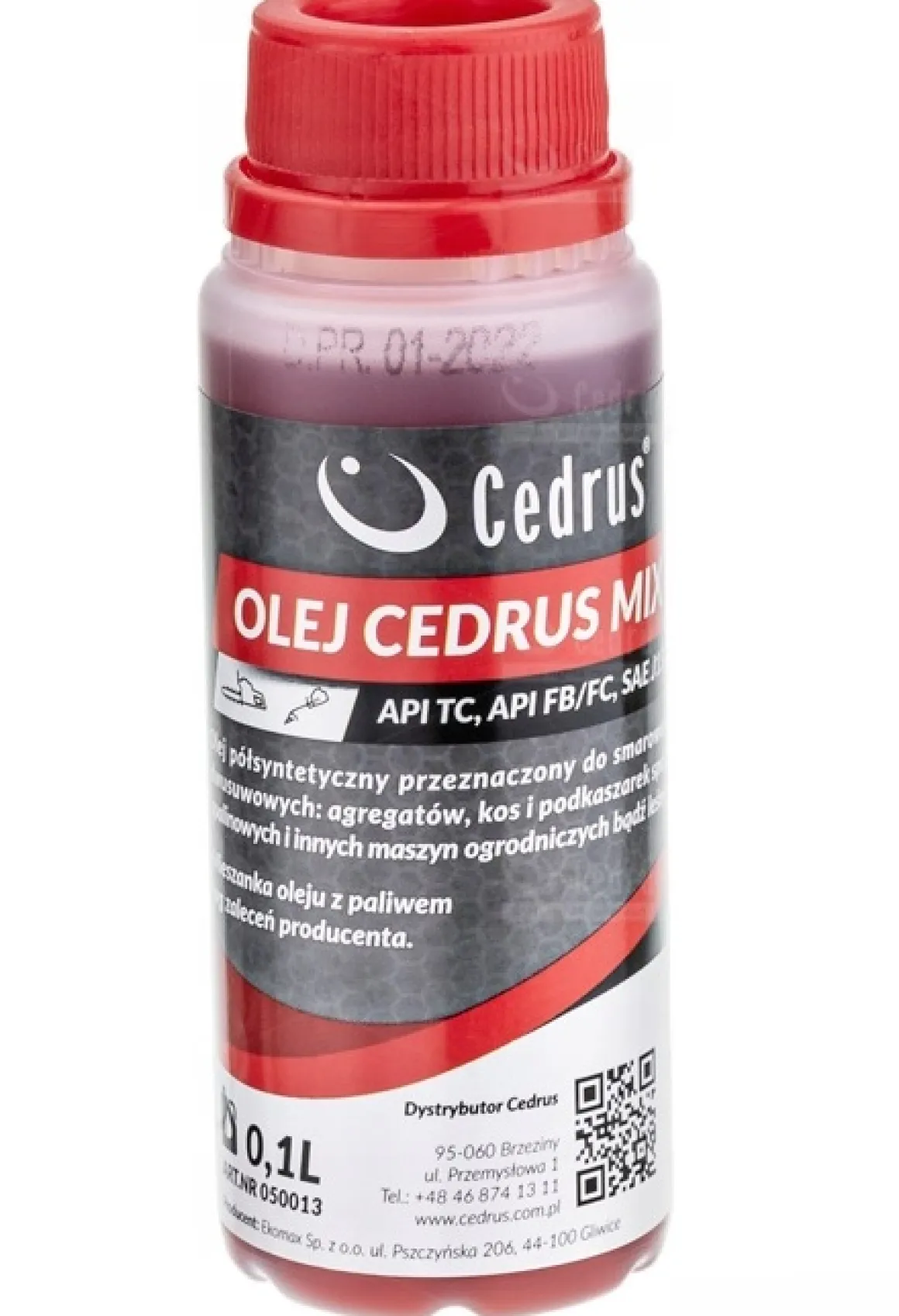 CEDRUS MIX 0.1L 100ML 2-SUW OLEJ SILNIKOWY DO BENZYNY MIESZANKI PALIWOWEJ 050013 do silników dwusuwowych Kos Pilarek Dmuchaw Podkaszarek Nożyc Sekatorów Opryskiwaczy itp.do silników dwusuwowych
