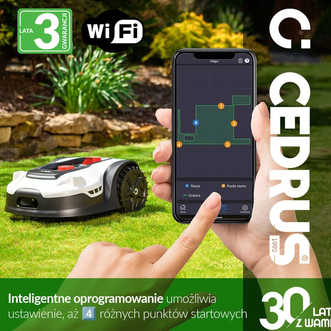 CEDRUS M5 ROBOT KOSZĄCY KOSIARKA AUTOMATYCZNA DO TRAWY C-MOW 500m2 - OFICJALNY DYSTRYBUTOR - AUTORYZOWANY DEALER CEDRUS