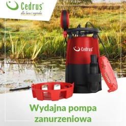 CEDRUS PZ500 POMPA ZANURZENIOWA ZATAPIALNA DO WODY BRUDNEJ CZYSTEJ OGRODOWA 550W 13500 l/h - EWIMAX - OFICJALNY DYSTRYBUTOR - AUTORYZOWANY DEALER CEDRUS