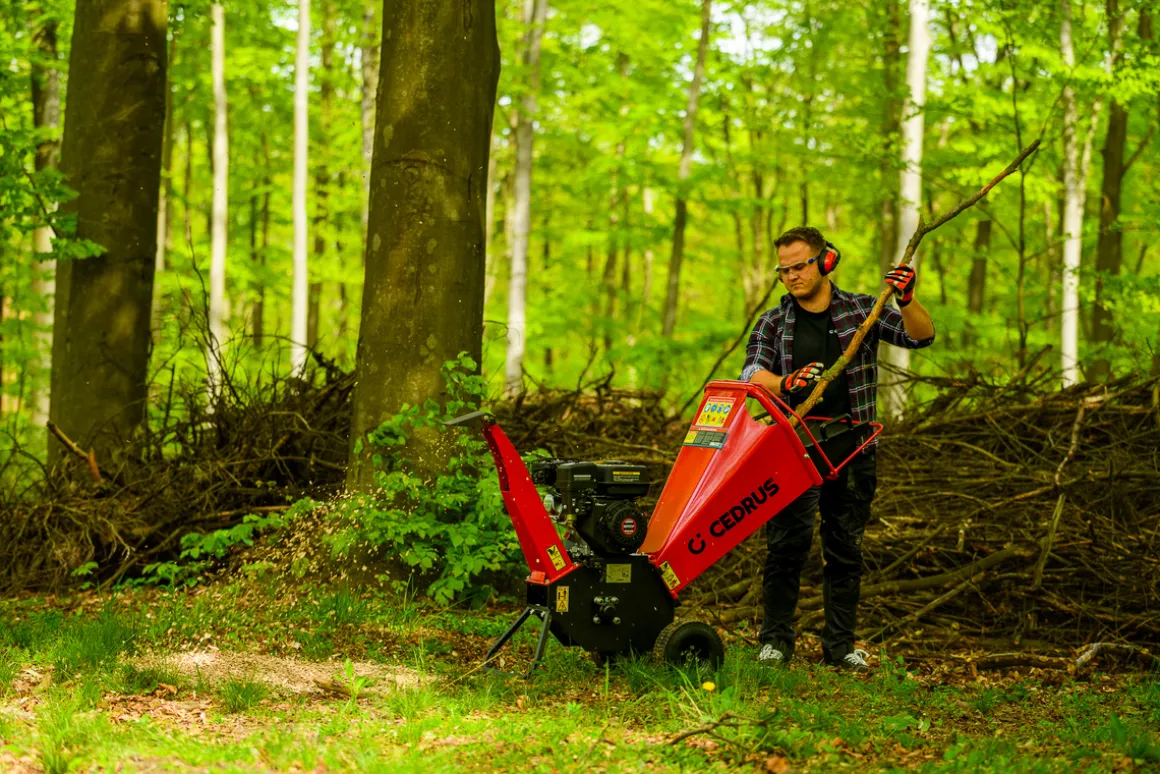 Cedrus RB02 rozdrabniacz spalinowy rębak do gałęzi 10 cm Loncin 6,5 KM