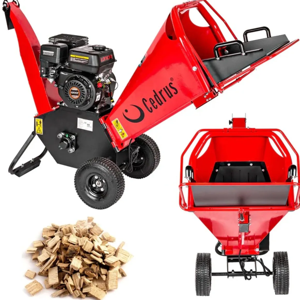 Cedrus RB02 rozdrabniacz spalinowy rębak do gałęzi 10 cm Loncin 6,5 KM