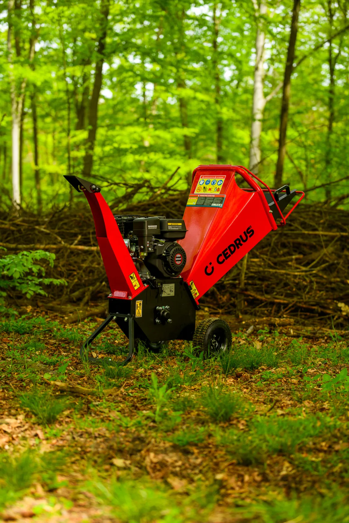 Cedrus RB02 rozdrabniacz spalinowy rębak do gałęzi 10 cm Loncin 6,5 KM