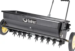 CEDRUS SP31509 AERATOR AREATOR SIEWNIK ROZSIEWACZ DO TRAKTORKA OGRODOWY DO NASION NAWOZU NAWOZÓW 2w1 - Poj. 43.5 L / 81 cm