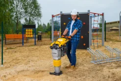 CEDRUS ST01 ZAGĘSZCZARKA SKOKOWA DO GRUNTU STOPA WIBRACYJNA UBIJARKA PŁYTOWA SKOCZEK 75kG + KOŁA TRANSPORTOWE GRATIS - OFICJALNY DYSTRYBUTOR - AUTORYZOWANY DEALER CEDRUS