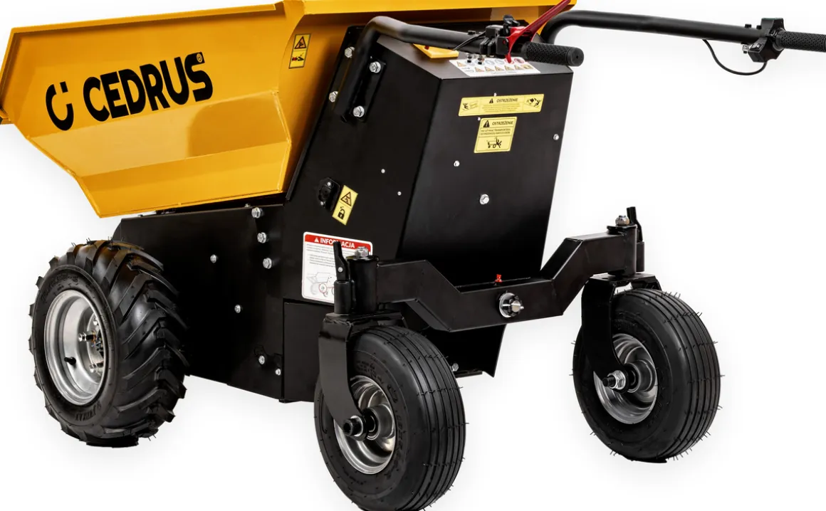 CEDRUS TA500 WOZIDŁO TRANSPORTER AKUMULATOROWY BUDOWLANY OGRODOWY TACZKA WYWROTKA 48V 20AH 1000W - OFICJALNY DYSTRYBUTOR - AUTORYZOWANY DEALER CEDRUS