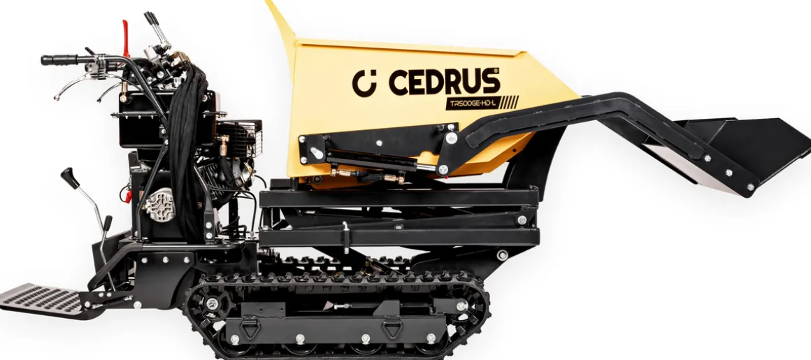 CEDRUS TR500GE-HD-L Transporter Spalinowy Gąsienicowy z Ładowaczem i Górnym Wysypem CEDTR500GE-HD-L