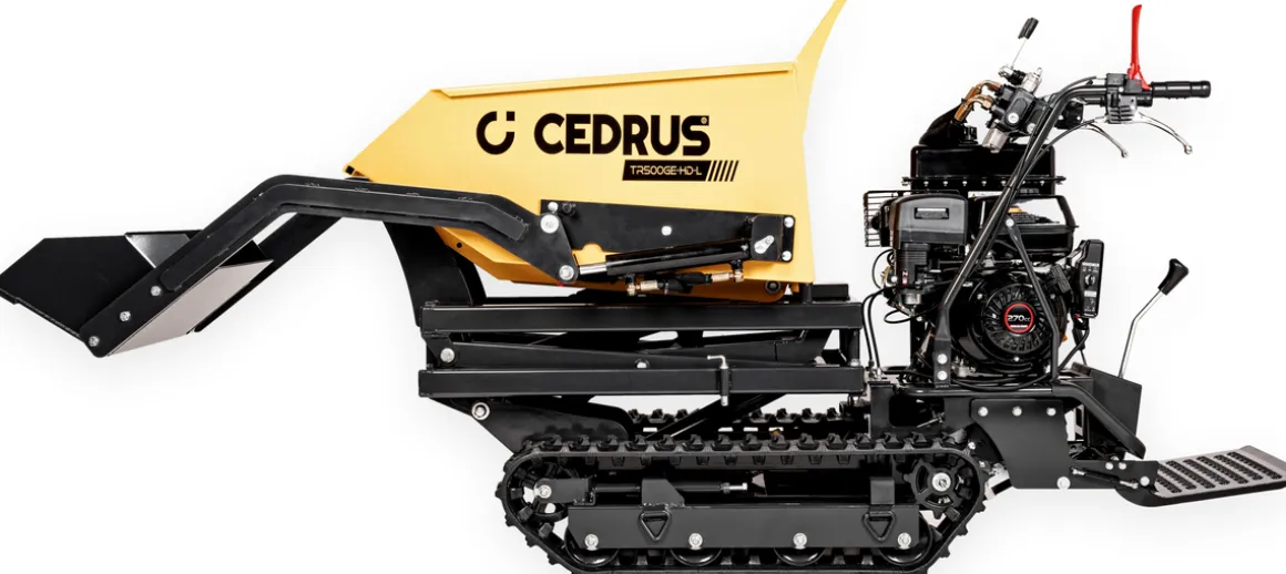 CEDRUS TR500GE-HD-L Transporter Spalinowy Gąsienicowy z Ładowaczem i Górnym Wysypem CEDTR500GE-HD-L