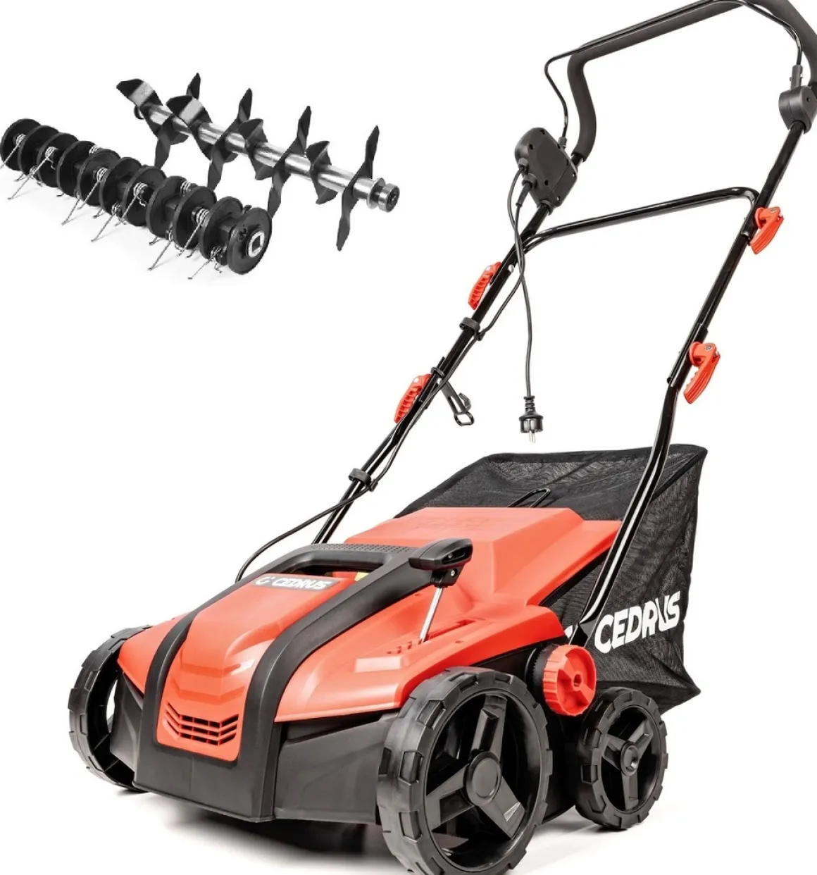 CEDRUS WE38 WERTYKULATOR DO TRAWY AREATOR 2w1 AERATOR + 2 WAŁKI 1800W / 38cm CEDWE38 - EWIMAX - OFICJALNY DYSTRYBUTOR - AUTORYZOWANY DEALER CEDRUS