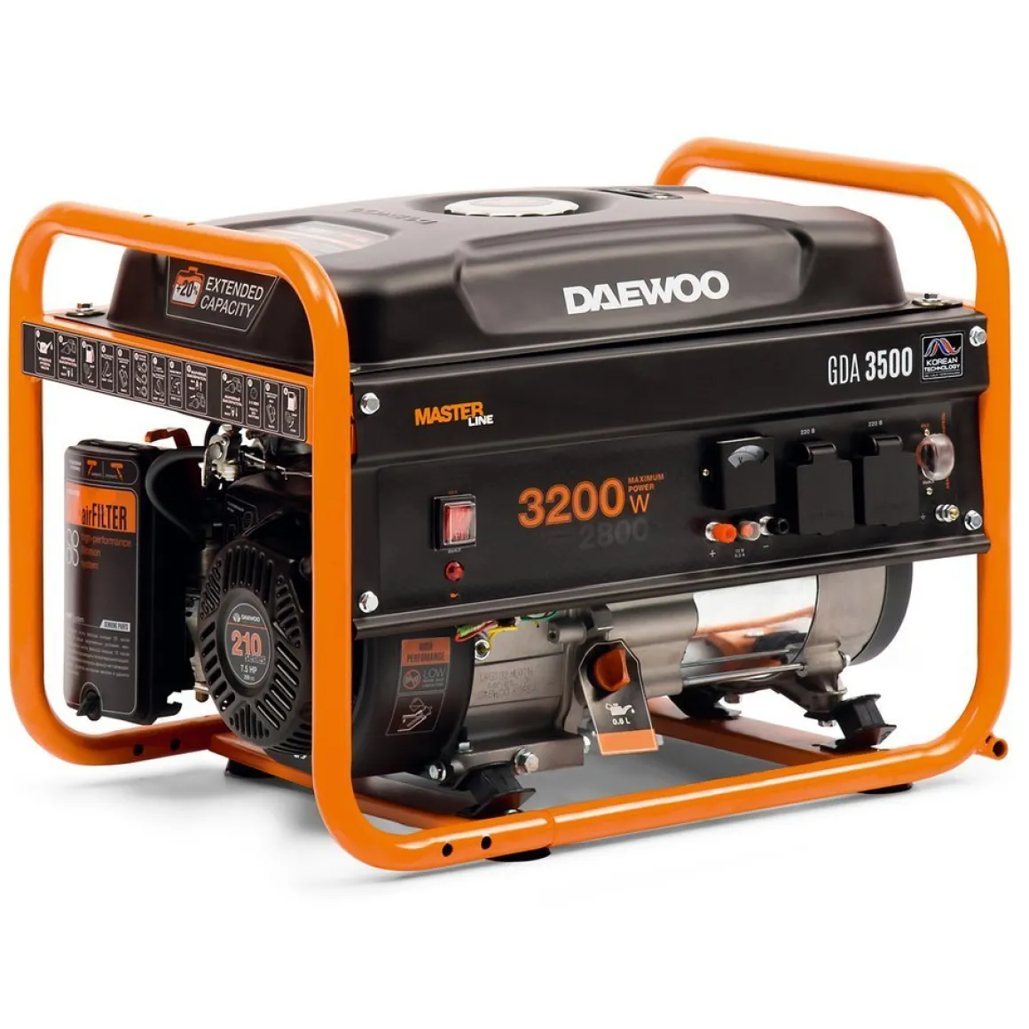 DAEWOO GDA 3500 AGREGAT GENERATOR PRĄDOTWÓRCZY 2x16A AVR MOC 3,2kW - OFICJALNY DYSTRYBUTOR - AUTORYZOWANY DEALER DAEWOO