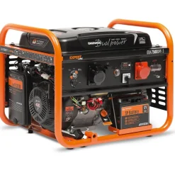 DAEWOO GDA 7500DPE-3 AGREGAT GENERATOR PRĄDOTWÓRCZY DAEWOO GDA 7500DPE-3 DUAL POWER ROZRUSZNIK , 1x32A, 1x16A 380V AVR 6,5kW  - OFICJALNY DYSTRYBUTOR DAEWOO