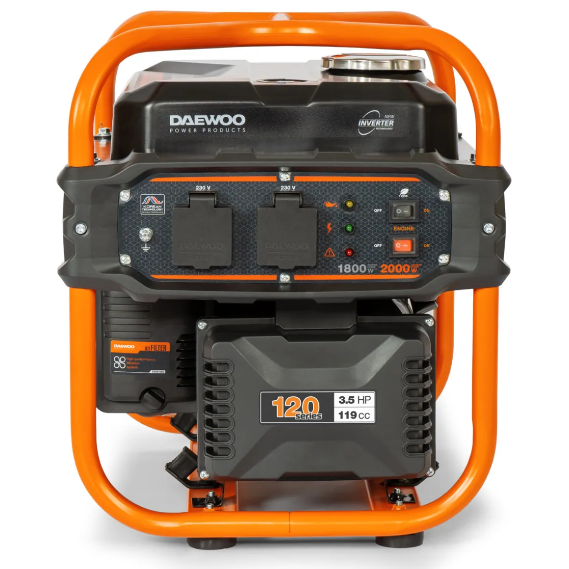 DAEWOO GDA 2500i AGREGAT INWERTOROWY GENERATOR PRĄDOTWÓRCZY 2x16A MOC 2 kW - OFICJALNY DYSTRYBUTOR - AUTORYZOWANY DEALER DAEWOO