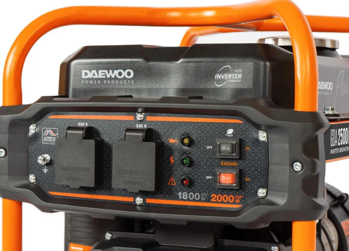 DAEWOO GDA 2500i AGREGAT INWERTOROWY GENERATOR PRĄDOTWÓRCZY 2x16A MOC 2 kW - OFICJALNY DYSTRYBUTOR - AUTORYZOWANY DEALER DAEWOO