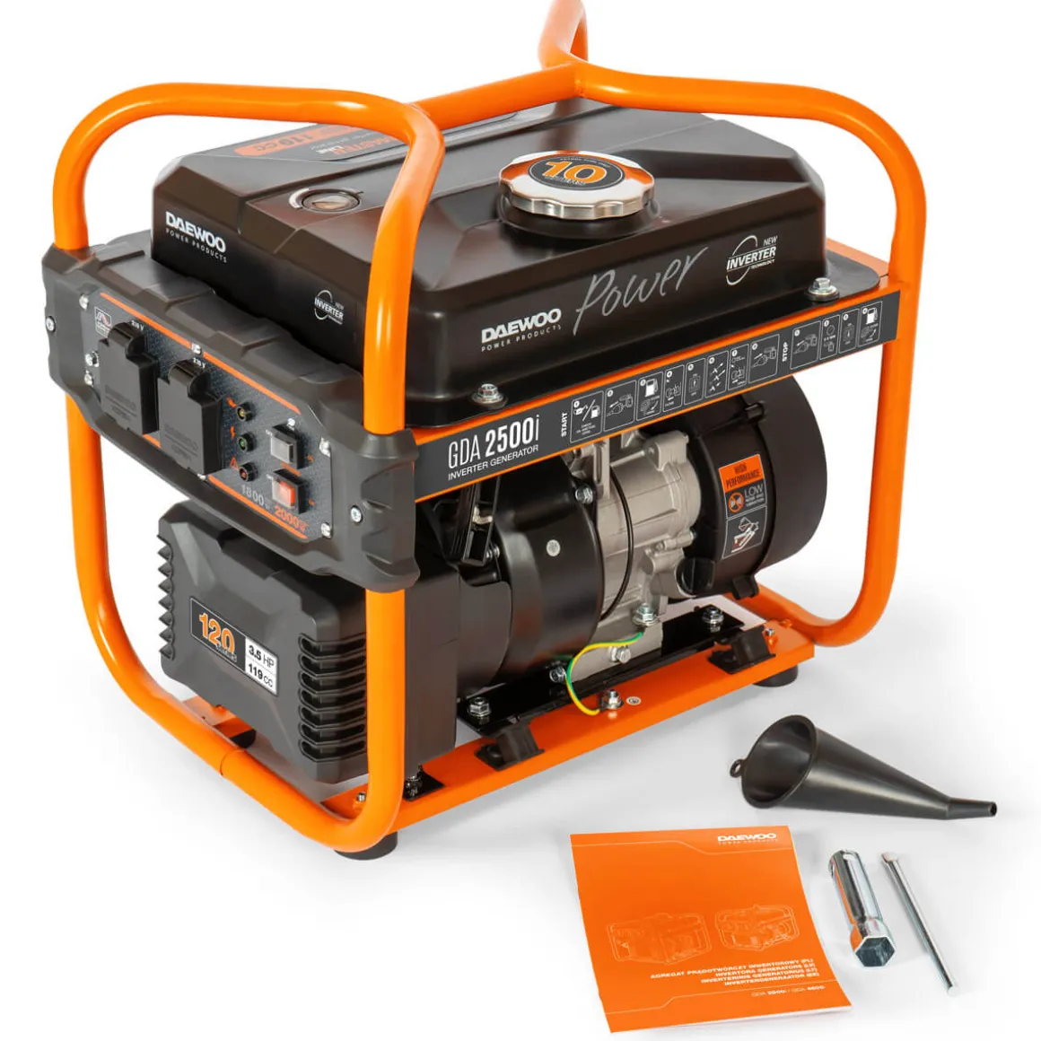 DAEWOO GDA 2500i AGREGAT INWERTOROWY GENERATOR PRĄDOTWÓRCZY 2x16A MOC 2 kW - OFICJALNY DYSTRYBUTOR - AUTORYZOWANY DEALER DAEWOO