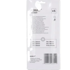DEDRA 06A081 Zestaw wkrętaków precyzyjnych Torx T5-T10 6 szt. CrV, śrubokręty magnetyczne
