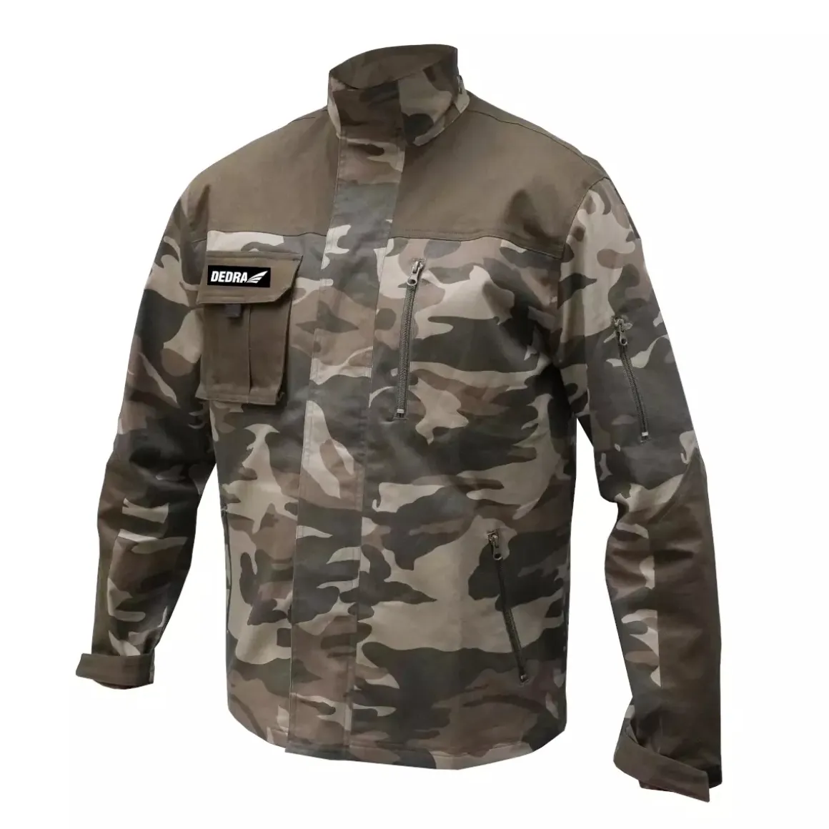 DEDRA BH43BL-L Bluza ochronna moro robocza z kamuflażem, bawełna elastan 240g/m², L