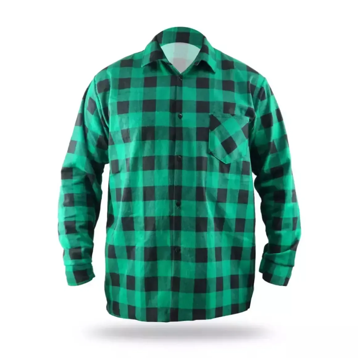 DEDRA BH51F4-M Koszula flanelowa robocza męska zielona M, 100% bawełna 170 g/m²