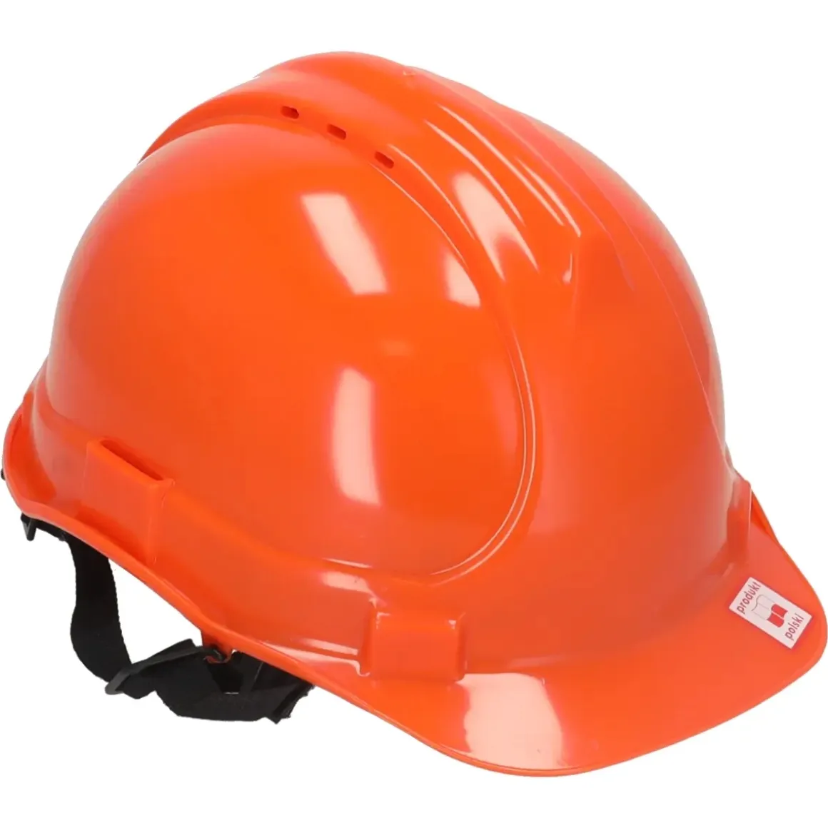 DEDRA BH1089 Kask ochronny pomarańczowy hełm budowlany BHP z 4-punktowym paskiem