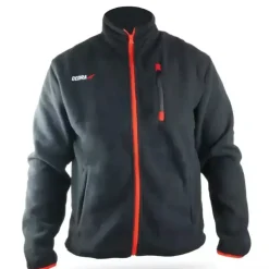 DEDRA BH6PB-XXL bluza polarowa męska polar roboczy czarny XXL/58 300 g/m² z zamkiem