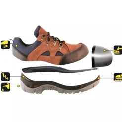 DEDRA BH9P2-38 Półbuty Bezpieczne BHP Zamszowe S1 SRC Buty Ochronne Robocze 38