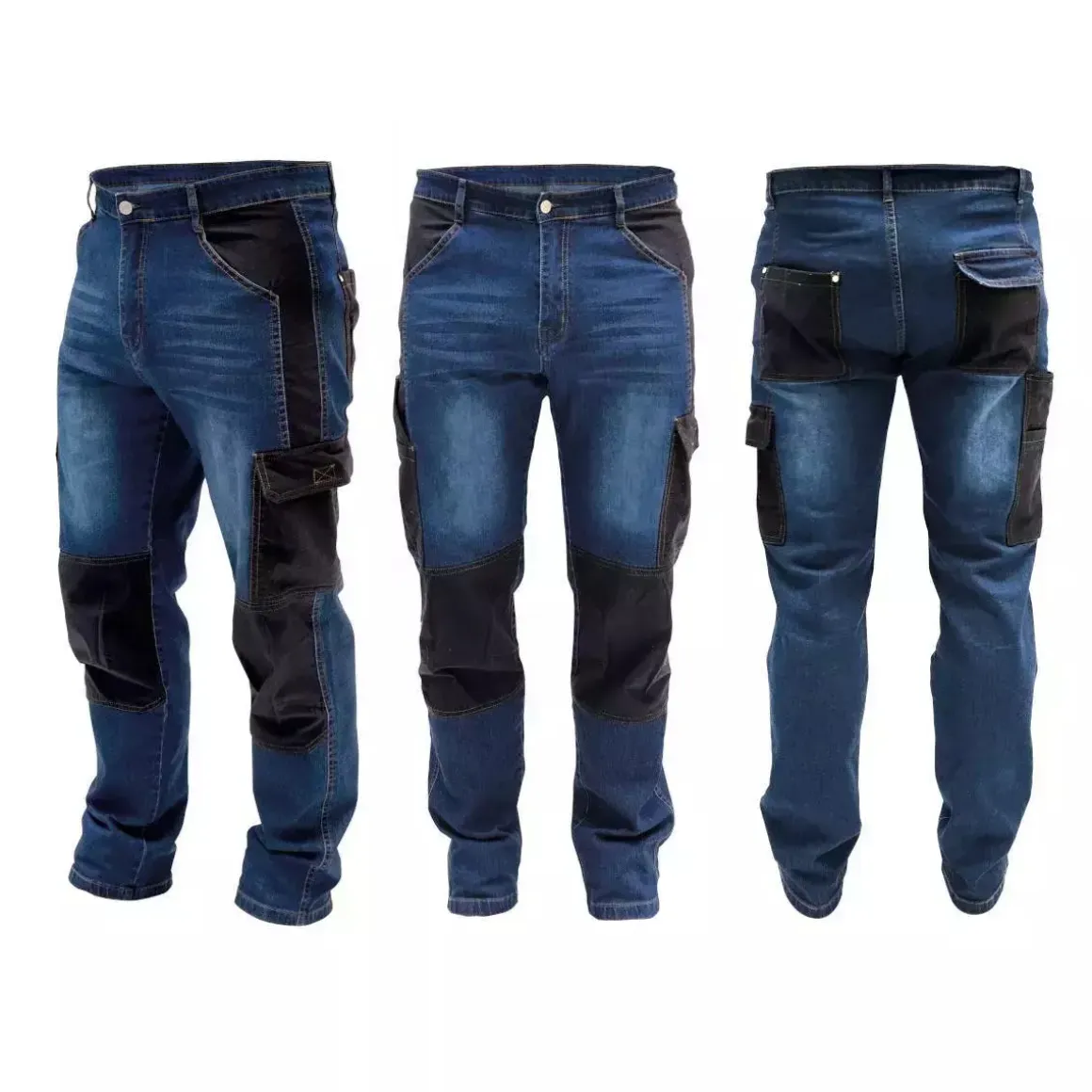 DEDRA BH45SP-M Spodnie jeans robocze, dżinsy z denimu 280 g/m², rozmiar M
