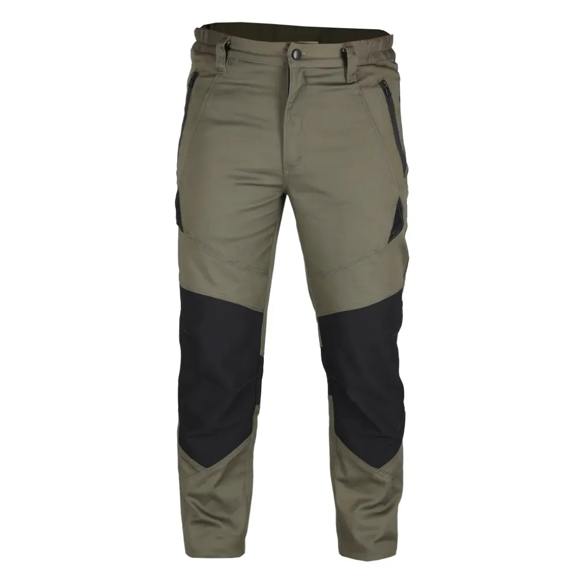 DEDRA BH46SP-S Spodnie robocze slim stretch S/48 khaki, odzież BHP 240g