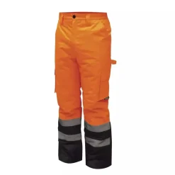 DEDRA BH80SP2-XL spodnie ocieplane robocze ochronne odblaskowe wodoodporne XL pomarańczowe