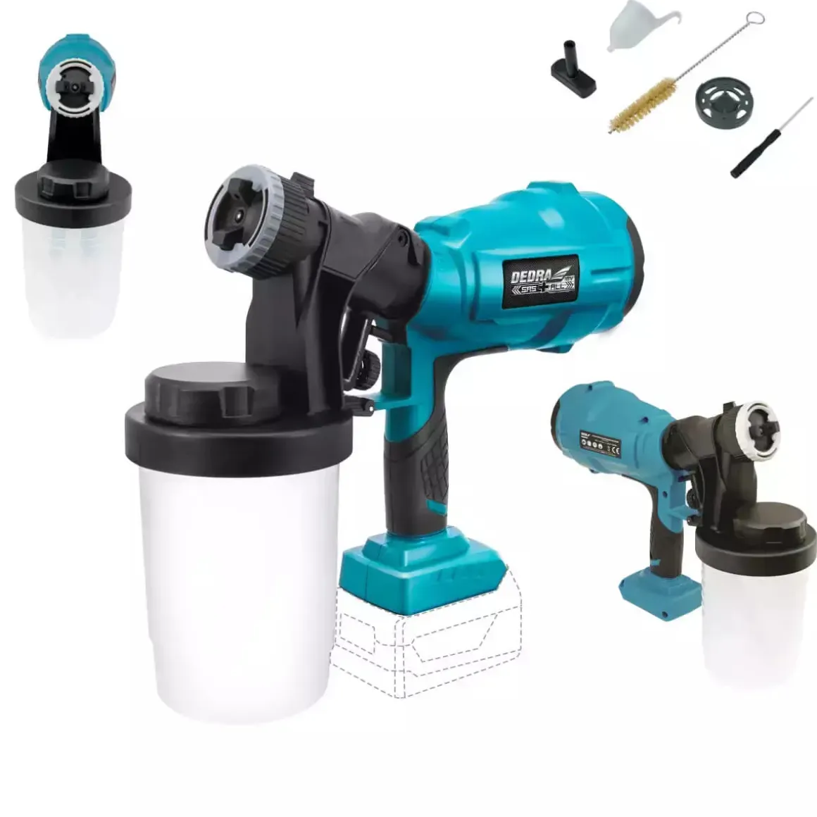 DEDRA DED7057 Agregat malarski akumulatorowy SAS+ALL, pistolet natryskowy 0,7 l/min 900 ml