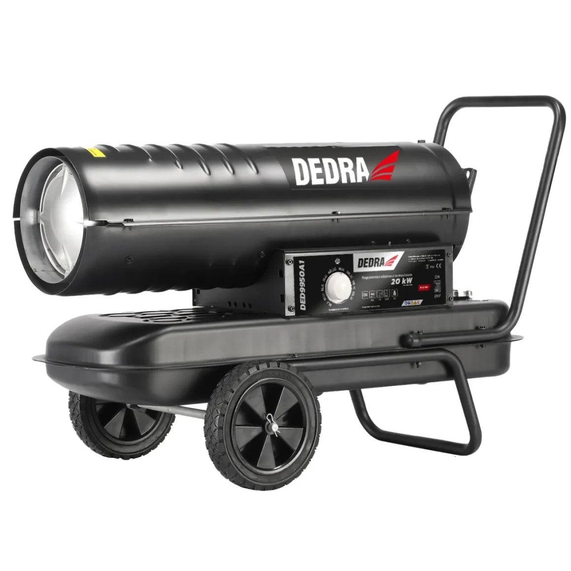 DEDRA DED9950A1 Nagrzewnica olejowa 20 kW na kołach z ramą, dmuchawa, piec olejowy