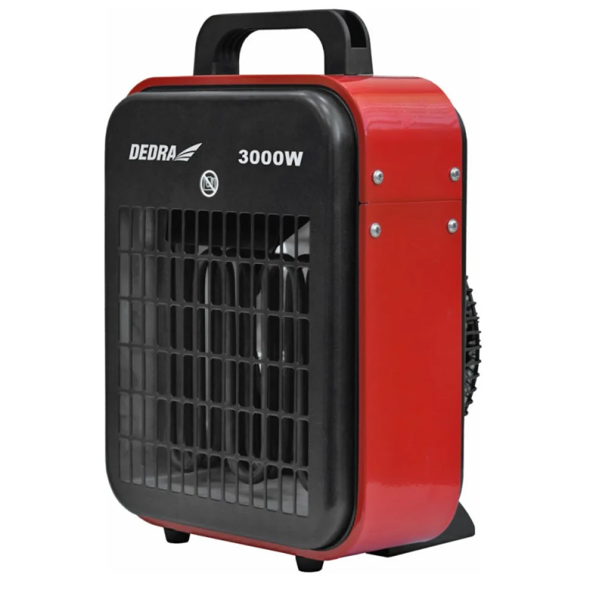 DEDRA DED9931B Nagrzewnica elektryczna 3kW okrągła czarna, farelka termowentylator