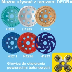 DEDRA DED7747 FREZARKA SZLIFIERKA DO BETONU 1,5 KW + tarcza diamentowa S-segment 125mm EWIMAX - OFICJALNY DYSTRYBUTOR - AUTORYZOWANY DEALER DEDRA