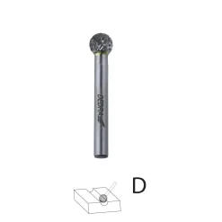 DEDRA DED7948 frez trzpieniowy kulisty D12x10mm trzpień 6mm, frez kulowy węglik spiekany