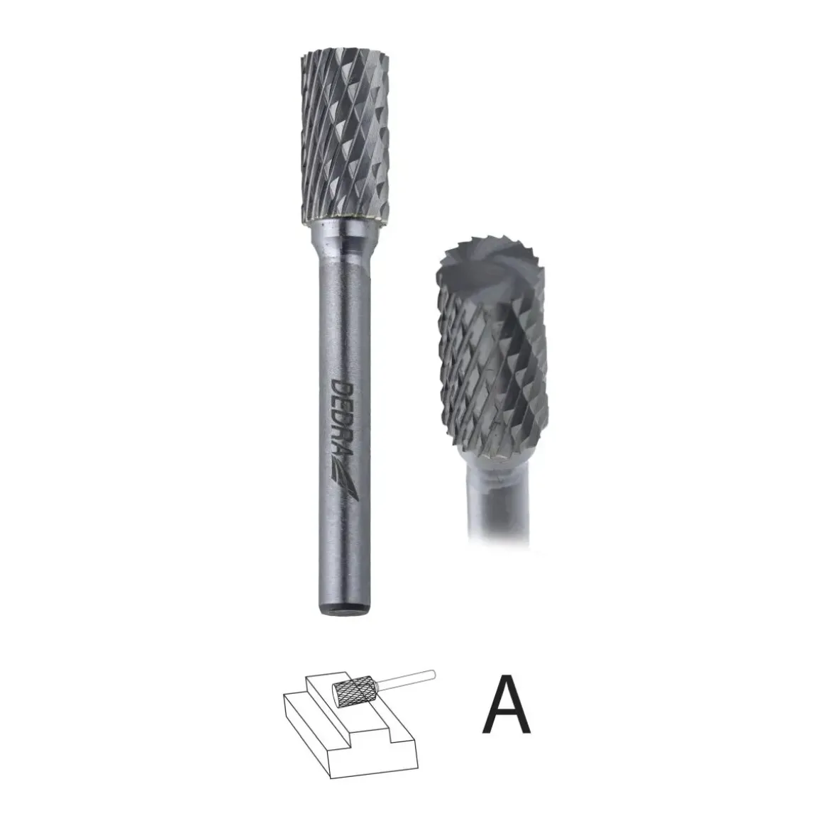 DEDRA DED7948 frez trzpieniowy walcowy A10x20 6 mm, frez palcowy pilnik obrotowy do metalu