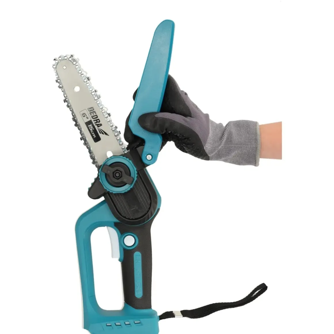 DEDRA DED7180 Mini piła łańcuchowa 6" 18V uchwyt D, pilarka akumulatorowa do gałęzi