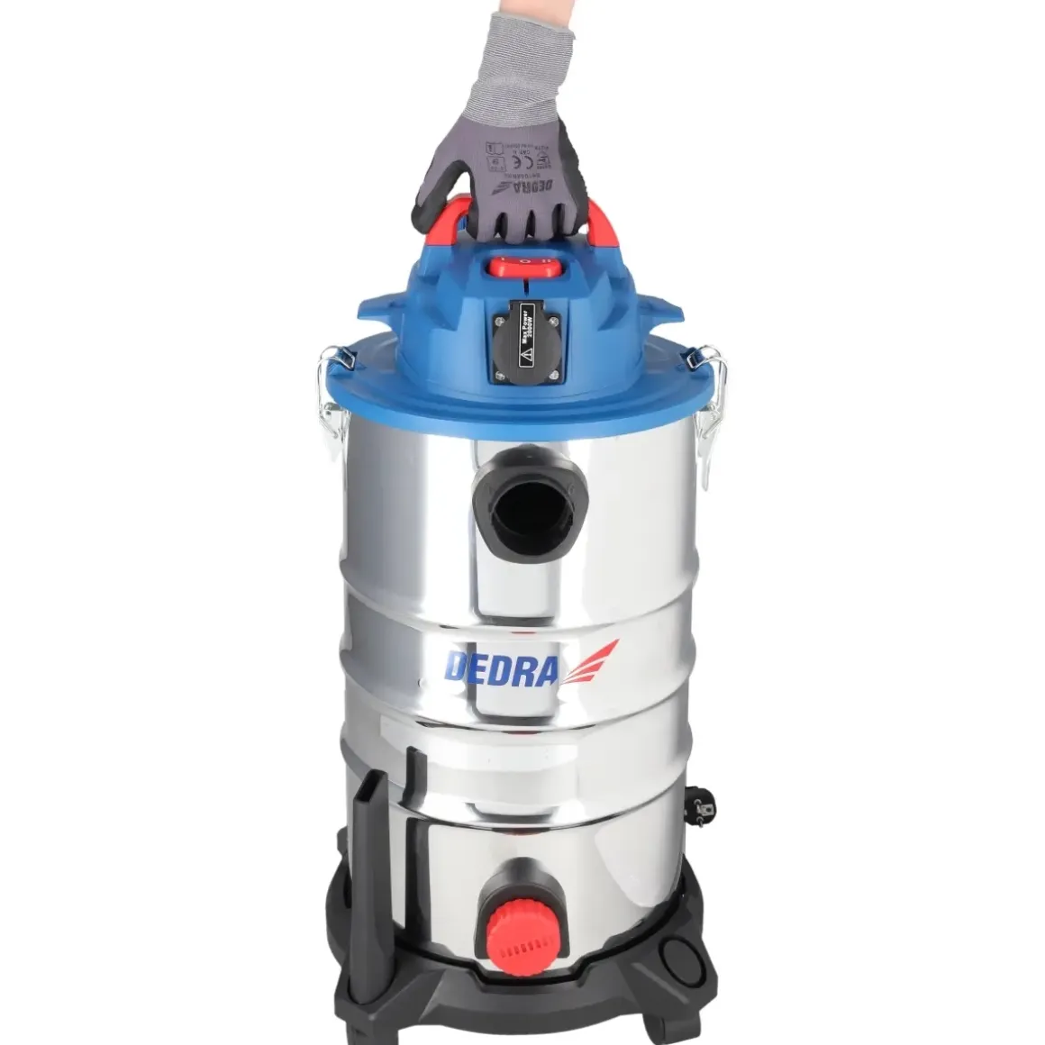 DEDRA DED6612 Odkurzacz warsztatowy przemysłowy 1400W 30L sucho/mokro rura metal teleskop